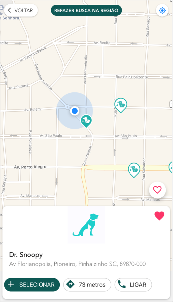Petshops no mapa